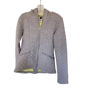 The North Face XS Quilted Jacket Gray Yellow